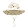thumbnail image 3 of RMGVDSD Baby Girls Summer Hat Adjustable Bucket Hat Kids Summer Outings Vacation Picnics Casual Outfits Baby Outdoor Beach Hat, 3 of 4