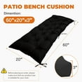 thumbnail image 7 of LCGOD Outdoor Bench Cushion 60x40x4 Inch Waterproof Swing Cushionsfor Patio Furniture - Black, 7 of 7