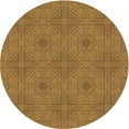 thumbnail image 1 of Ahgly Company Machine Washable Indoor Round Transitional Dark Bisque Brown Area Rugs, 3' Round, 1 of 7