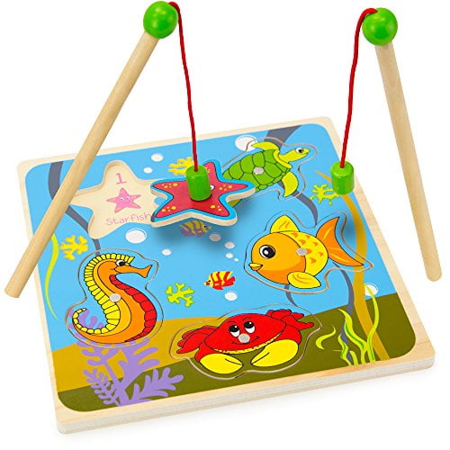 Imagination Generation Lift & Look Fishing Wooden Dexterity