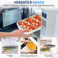 thumbnail image 2 of Rectangular Glass Bakeware Set - 4 Sets of High Borosilicate with PE Lid, Heat-Resistant, Non-Slip Design, Convenient to Use & Easy to Clean, Elegant Design, Color Gray - SL4PBK55, 2 of 7