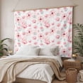 thumbnail image 3 of Pink Spring Floral Tapestry for Bedroom Wall Hanging Tapestry, Summer Botanical Floral Watercolor Ceiling Backdrop Tapestries Poster Blanket Wall Decor for Teens Room Living Room Dorm 55" x 73", 3 of 8