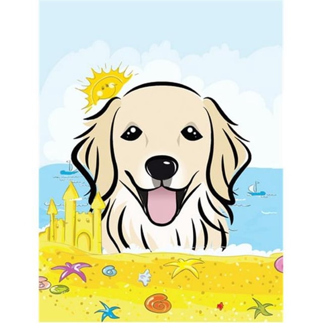 Golden Retriever Été Plage Drapeau Jardin