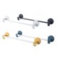 thumbnail image 3 of Estante multifuncional para zapatillas, toallero con ganchos, soporte para toallas de baño sin perforaciones, soporte de suspensión simple, Juegos de accesorios de baño azul + amarillo 2 piezas Toystoory HA025853-01, 3 of 6