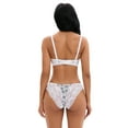 thumbnail image 2 of Unique Bargains Women's 2 Pcs Lingerie Set Floral Mesh Lace Bra and Panty Sets C 34 White, 2 of 6