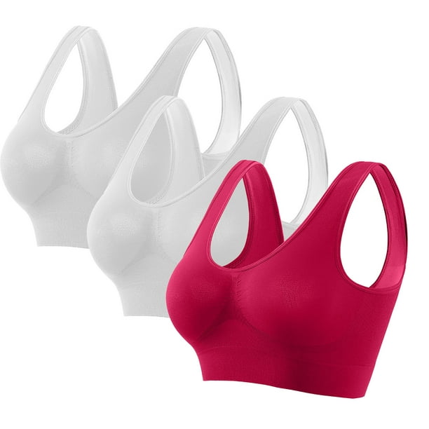 Fiudx Sujetador Deportivo para Mujer, Top de Yoga Sin Costuras Ni Aros, Almohadillas Extraíbles, Ajuste Cómodo, Tejido Ligero y Transpirable, Ideal para Uso Diario, Estilo de Vida Activo En Verano, S