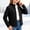 Black, variant on Fesfesfes Girls Lined Zip Up Jacket Stand Collar Short Warm Winter Coat, Casual Solid Color Outerwear for Kids School Daily Wear Ages 8-15 Years