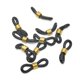 thumbnail image 1 of Silicone Sunglasses Anti-slip Buckle Lightweitght And Adjustable For EyeglassBlack Gold, 1 of 2