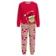 thumbnail image 4 of Moonsky| Red Flannel Christmas Pajamas For Family Parent-child Warm Christmas Set Giant Monster Printed Home Wear Pajamas Two-piece Mom Set Stripes Pants Matching Christmas Pjs For Winter#Men M, 4 of 5