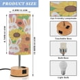 thumbnail image 2 of Touch Control Table Lamp with LED Bulb Bedside Lamp for Bedroom Living Room Smiling Bunnies with Sunflowers, 2 of 8