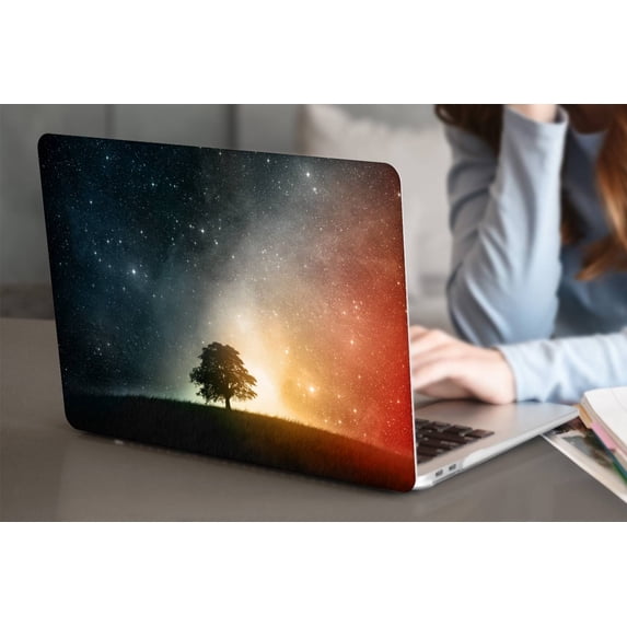 KSK KAISHEK Hard Case Compatible 2010 2011 2012 2013 2014 - 2017 Release Old MacBook Air 13" with No Touch No USB-C Model: A1369 & A1466 Galaxy 10 + Black Keyboard Cover