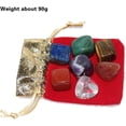 thumbnail image 3 of PEONAVET Natural Crystal Natural Crystal Rough 7pcs/Set Stones Palm Natural Crystals Gemstones Decor Pouch, 3 of 7