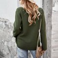 thumbnail image 4 of Lilgiuy Women Casual Solid Hollow Out Pullover Long Sleeve V-Neck Sweater Winter Clothes for 2022, 4 of 5