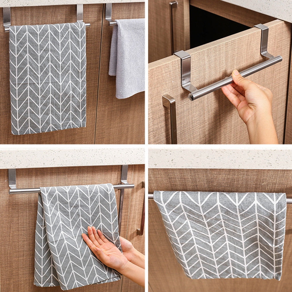 Towel Rack Over Door Towel Bar Hanging Holder Stainless Steel Bathroom Kitchen Cabinet Shelf Hanger Walmart
