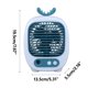 thumbnail image 2 of Aire acondicionado portátil recargable, humidificador de enfriamiento evaporativo, 3 velocidades, USB-C, diseño de ciervo azul, 2 of 3