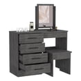 thumbnail image 4 of TUHOME Kaia Makeup Vanity With Mirror  Engineered Wood Dressers in  Multi-color, 4 of 9