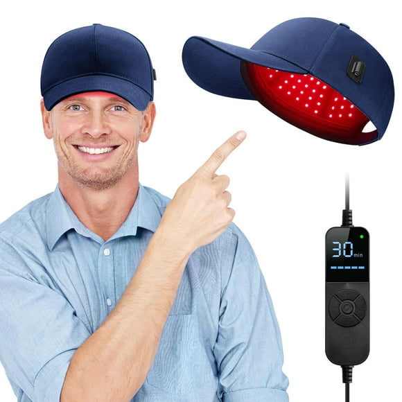 Gorra para crecimiento capilar con terapia de luz roja Viconor azul
