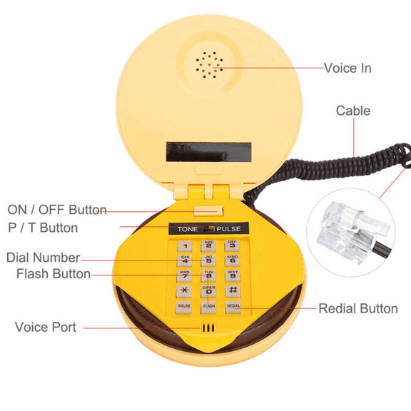 Funny Gadgets Emulational Hamburger Telephone Wire Landline Phone Cheeseburger Phone for Home Office Hotel Decoration