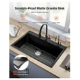 thumbnail image 2 of 33 inch Granite Kitchen Sink Top Mount Single Bowl Drop-In Basin for RV Bar, 2 of 9