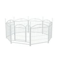 thumbnail image 4 of ZephyPaws 24 Inch 8 Panels Dog Playpen,Heavy Duty Metal Dog Pen Indoor Outdoor for Camping,Yard,RV,Garden Fence,Privacy Patio,White, 4 of 7