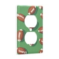 thumbnail image 2 of Yayeee Duplex Wall Plate 1-Gang 4.5"x2.7" Home Receptacle Light Switch Decorative Outlet Cover, American Footballs, 2 of 7