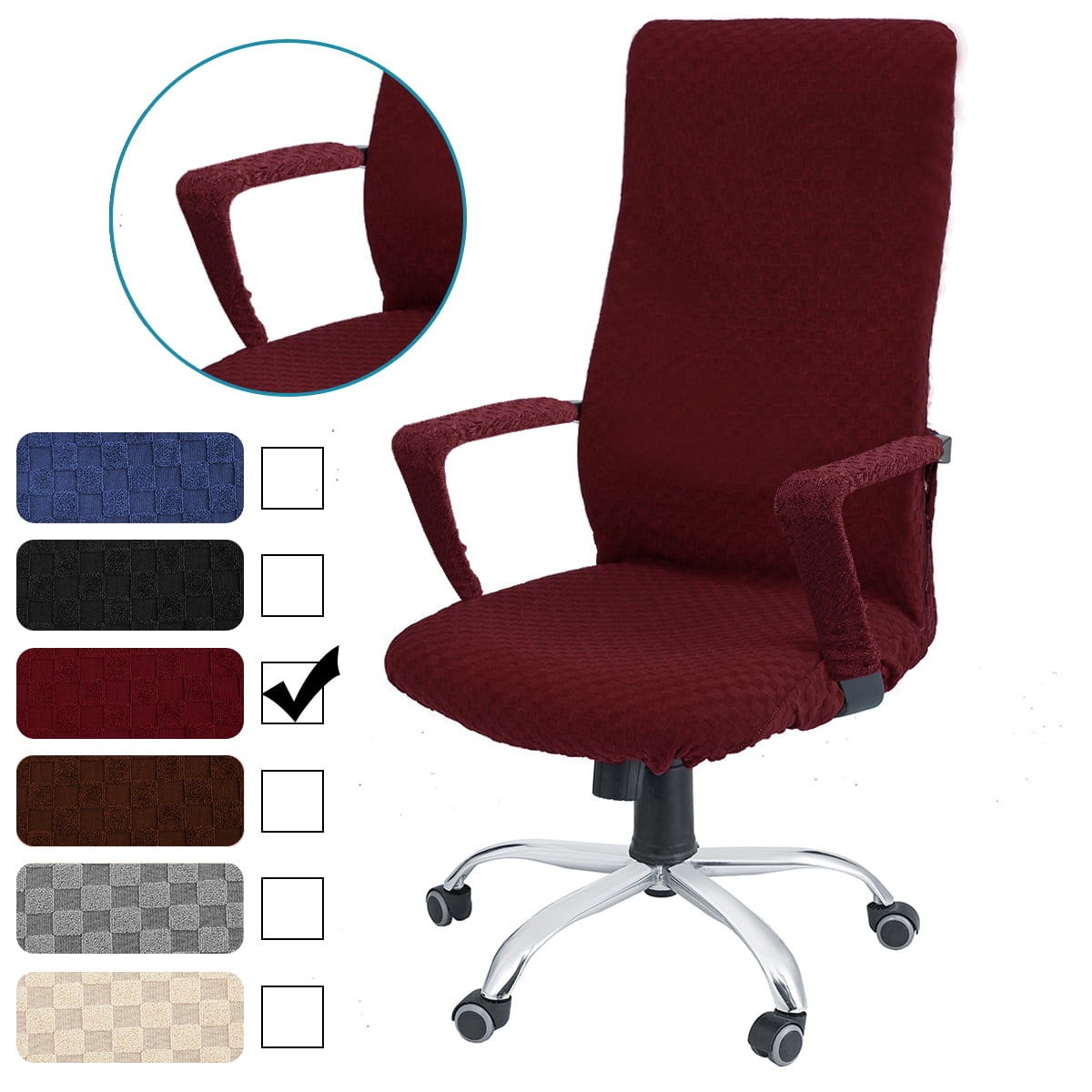 Details about   6pc Arm Chair Cover Universal Office for 25-33cm Comfortable High Quality 