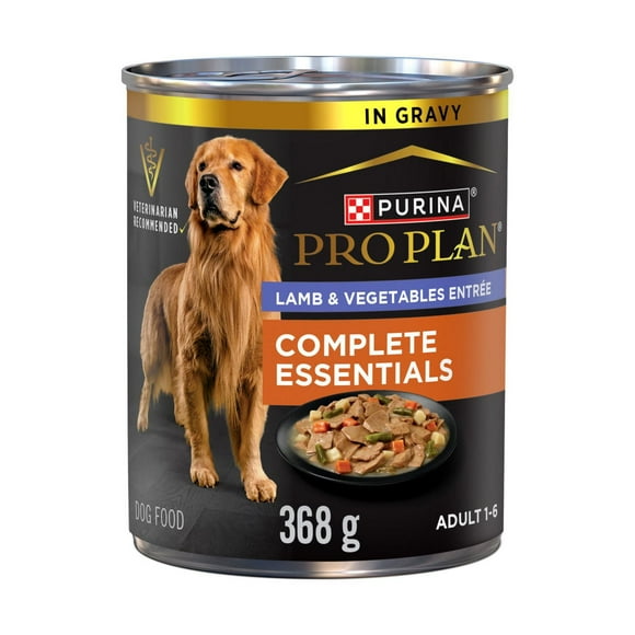 Purina Pro Plan Complete Essentials Entrée d'Agneau et de Légumes Tranches en Sauce, Nourriture Humide pour Chiens 368 g