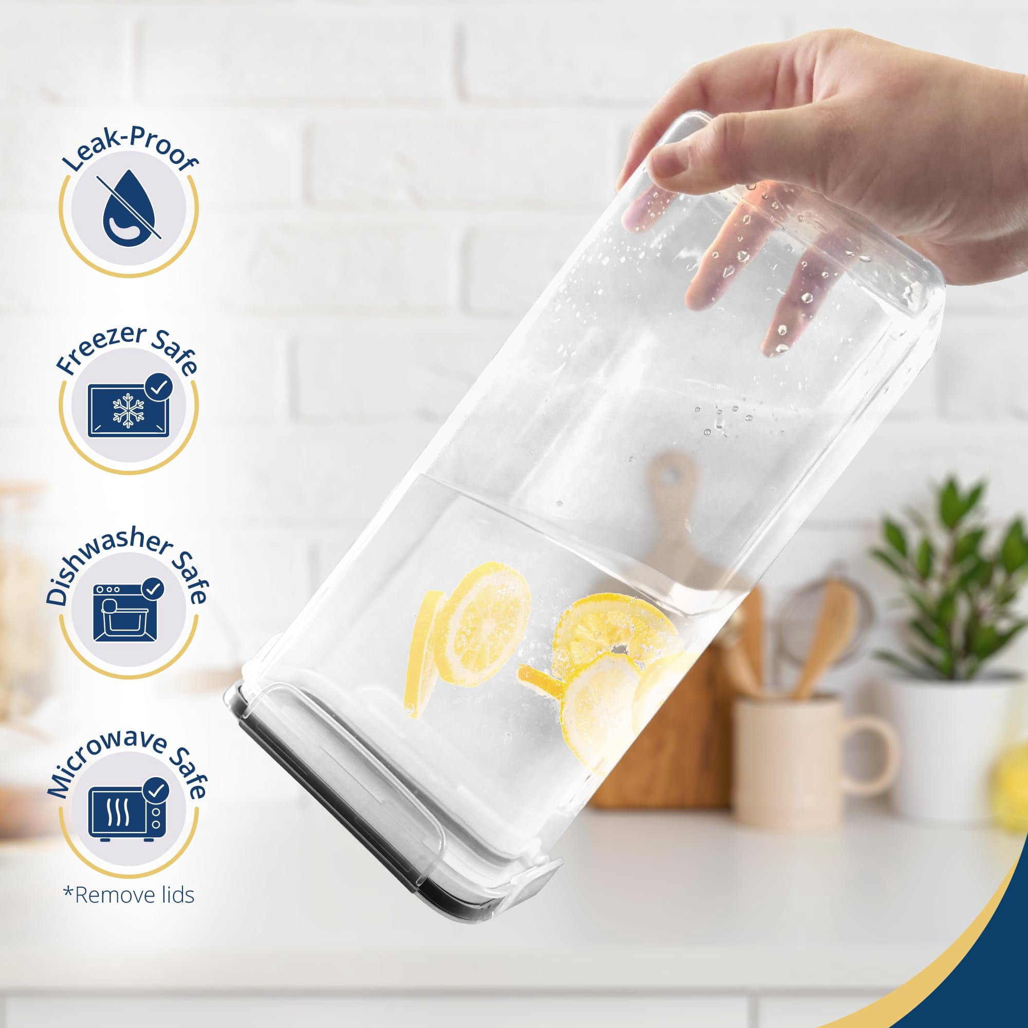 Airtight Food Storage Containers 16 Set BPA-Free Kitchen Pantry Organization
