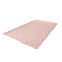 Pompotops Winter Soft Plush Area Rugs For Bedroom Rug, 63x60 Inches Rug, Shag Rugs For Living Room, Furry Carpet For Kids Girl Room, Plush Indoor Throw Rug Modern For Home Decor, Pink