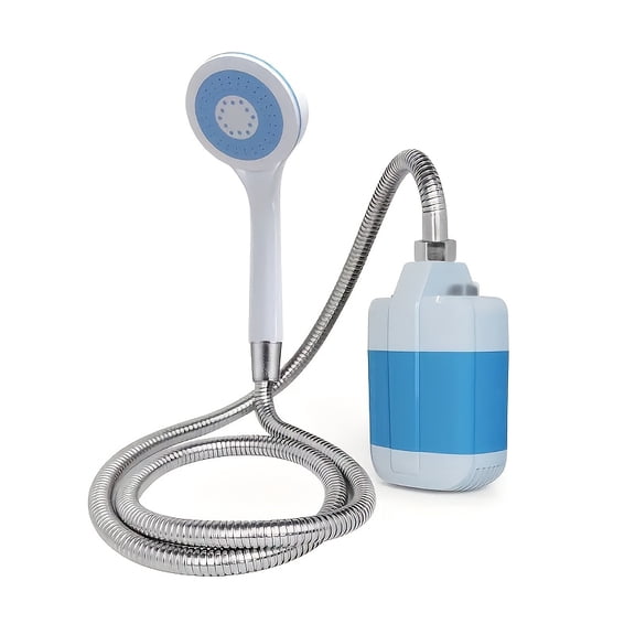Rechargeable electric shower pump, suitable for camping, portable handheld filtered shower, perfect for outdoor activities such as hiking, RV trips, and beach vacations