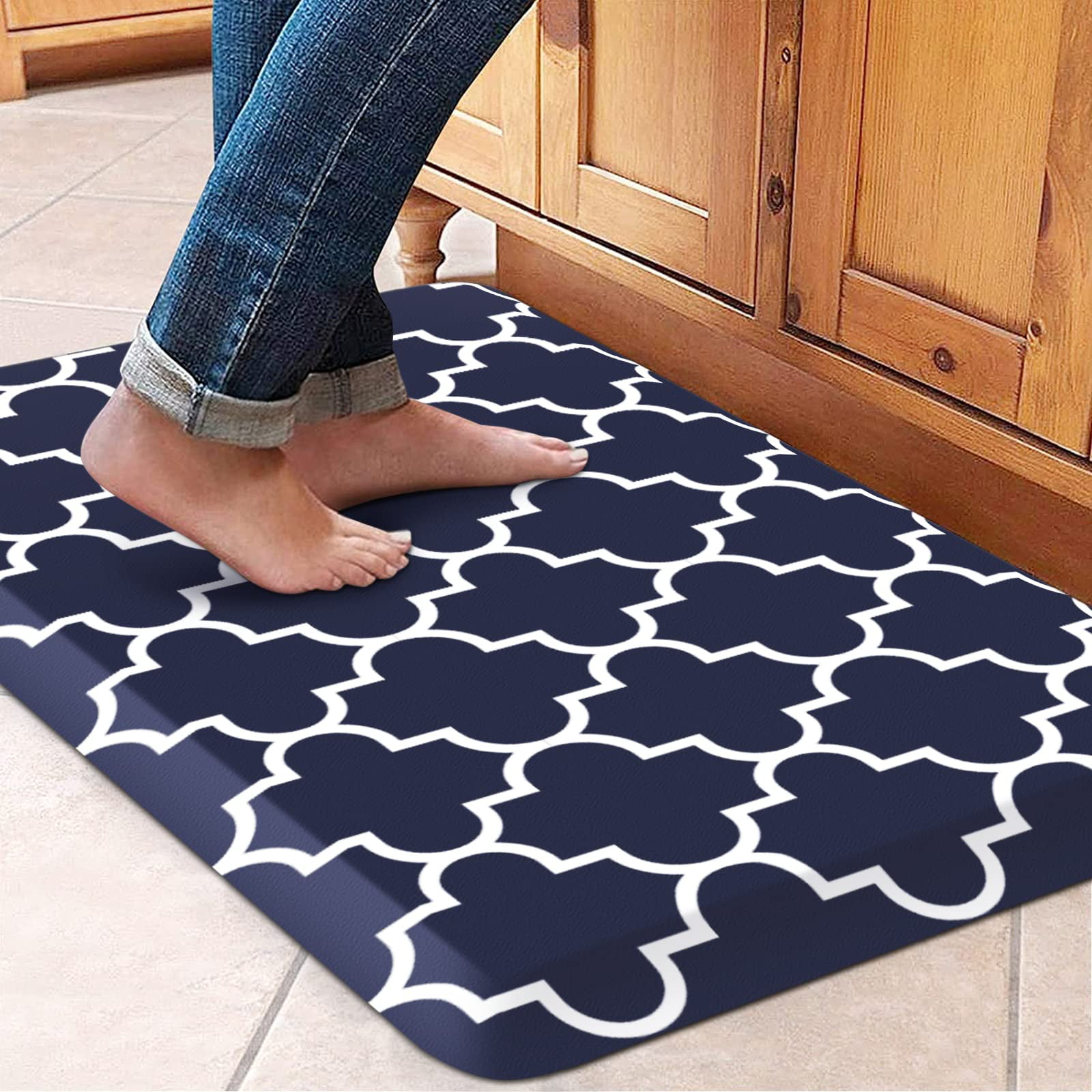 Sanmadrola Anti Fatigue Kitchen Runner Rugs Floor Mat 3/4 Inch Thick  Kitchen Mat 20''x47'' Standing Desk Mat Comfort at Home Office Heavy Duty  Waterproof Stain Resistant Non-Slip Bottom Gray 