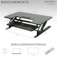 thumbnail image 6 of VIVO Black Height Adjustable Extra Wide 42" Stand Up Desk Converter Workstation, 6 of 8