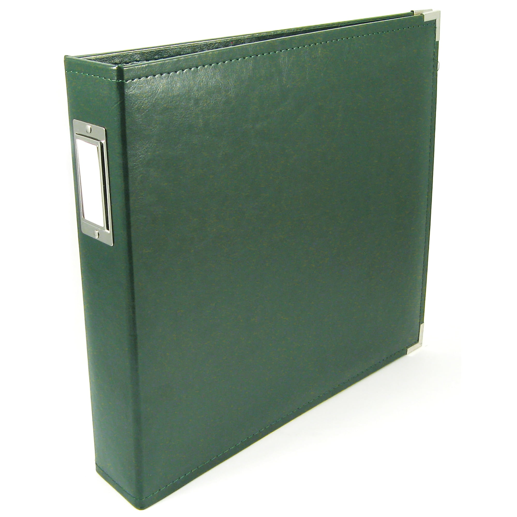 We R Classic Leather D-Ring Album 12"X12"-Forest Green