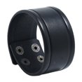 thumbnail image 1 of Bracelet Manchette Homme Large Punk Simple Faux Cuir Bracelet Manchette Boucle Déployante, 1 of 10
