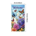 thumbnail image 3 of Taicans Easter Door Cover Spring Welcome Butterfly Flower Design 35.4x70.8 Inch,Reusable Front Door Decor Holiday Home Party Wall Hanging for Easter Spring Festival Home Decorations, 3 of 6