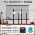 thumbnail image 2 of MountFTV Universal Table Top TV Stand for 20-75 inch TVs, Max 800x600 mm, TV Legs Holds up to 110lbs, Premium Height Adjustable Tabletop TV Feet Stand with Cable Management, 2 of 7