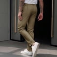 thumbnail image 4 of Golf Pants For Men Slim Fit Stretch Dress Pants Pleated High Waist Casual Business Trousers Wrinkle Resistant Comfortable Office Commute Pants Work Dress Office Travel Slacks Trousers, 4 of 4