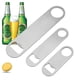 thumbnail image 1 of Abridor de botellas plano plateado Bartender Summer Heavy Duty Simple y eficaz Abrebotellas de cerveza de acero inoxidable Herramienta de barra de cocina (plata, 3) Grande, 1 of 5