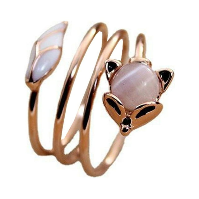 Guardurnaity Anillo de apertura para mujer, anillos de animales de cobre, joyería chapada en mano ajustable para novia para citas, joyas de regalo Ropa, zapatos y accesorios Miscelánea