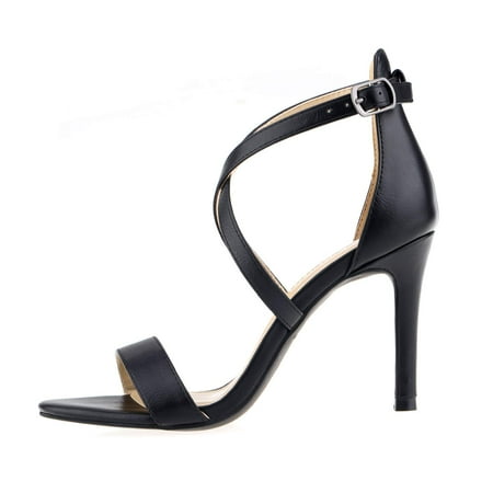 Women s Open Toe Ankle Strap Stiletto Heel Dress Sandals Wedding Party Shoes Female High Heels Sandals