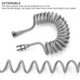 thumbnail image 3 of 3m Bathroom Spring Hose, Stainless Steel Spiral Hose - Long Hose for Sprayer, Toilet, Bidet, Faucet, 3 of 5