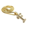 thumbnail image 3 of Unique Fashion 21 Unisex Stone Filled Initial Alphabet Letter Pendant 2mm 24" Box Chain Necklace, 3 of 3