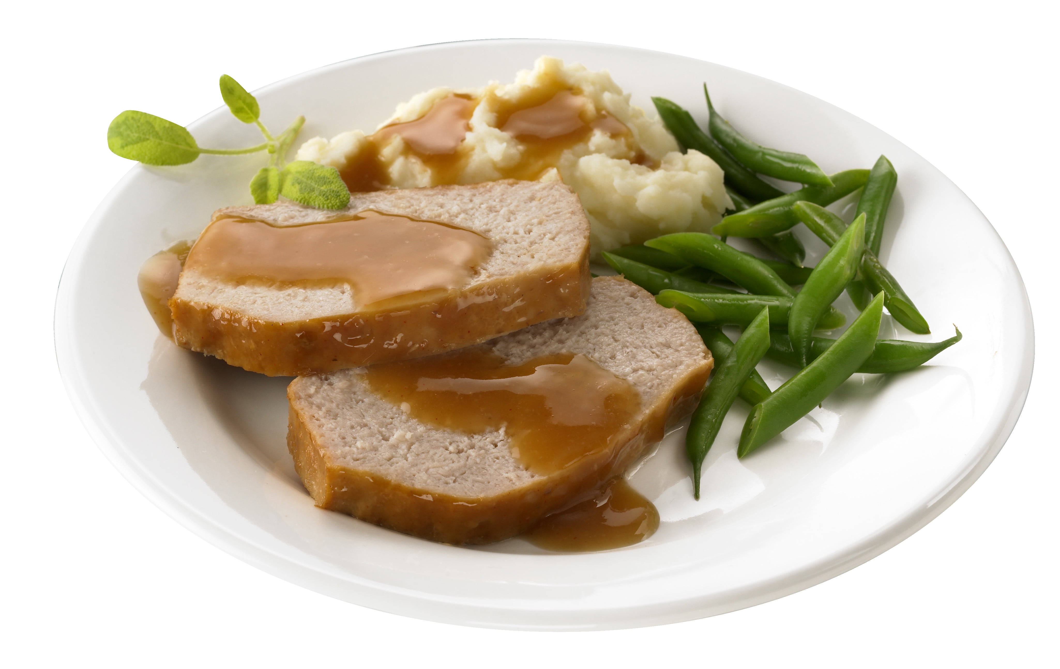 festive frozen turkey loaf with gravy
