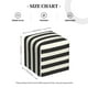 thumbnail image 4 of Fotbe Black And White Thick Stripes Porta Pañuelos Decorativo de Cuero, Caja Cuadrada Moderna para Pañuelos Faciales, Organizador y Dispensador 5x5x5'', 4 of 7