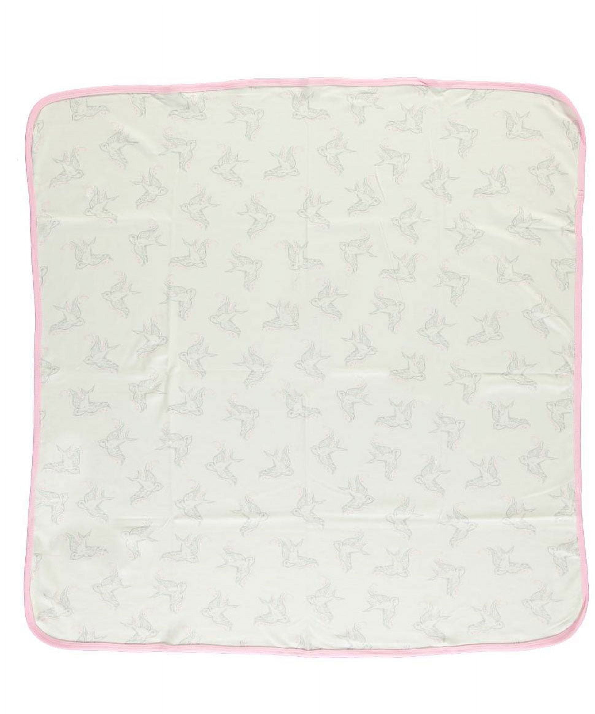 Touched by Nature Baby Girl Organic Cotton Swaddle, Receiving and Multi-purpose Blanket, Bird, One Size