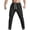 Black, variant on BXSRUTA Men's Elastic Waist Loose Fit Lightweight Stretchy Cargo Pants for Outdoor Daily Wear