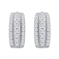 thumbnail image 2 of 2 Carat Prong Set Round Diamond Hoop Earrings in 14K White Gold (I1-I2 Clarity), 2 of 3