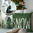thumbnail image 5 of Set of 4 Christmas Tree Pillow Covers Green Winter Rustic Throw Pillows Cases 18 x 18 Inch Nature Forest Decorative for Couch Bed Sofa Holiday Home Decor, 5 of 6