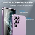 thumbnail image 6 of Decase for Samsung Galaxy S24 Ultra,Galaxy S24 Ultra Stylish Leather Case Wireless Charging Compatible,Ultra-thin Anti-Scratch Hard Back Case Camera Lens Cover for Samsung Galaxy S24 Ultra,Purple, 6 of 9