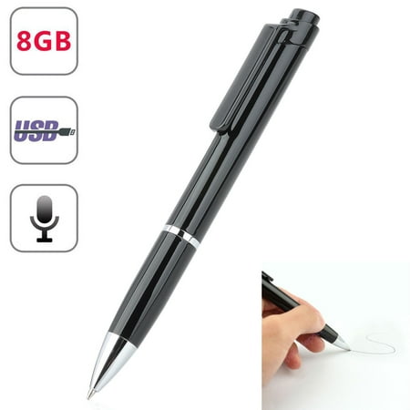 Mini Portable Rechargeable 8GB SPY Hidden sound Audio Voice Recorder Pen Voice Activated Recorder for Lectures Sound Audio Recorder, Recording and Save Perfect for Meetings, Classes, Interview, (Best Audio Recorder For Documentary)